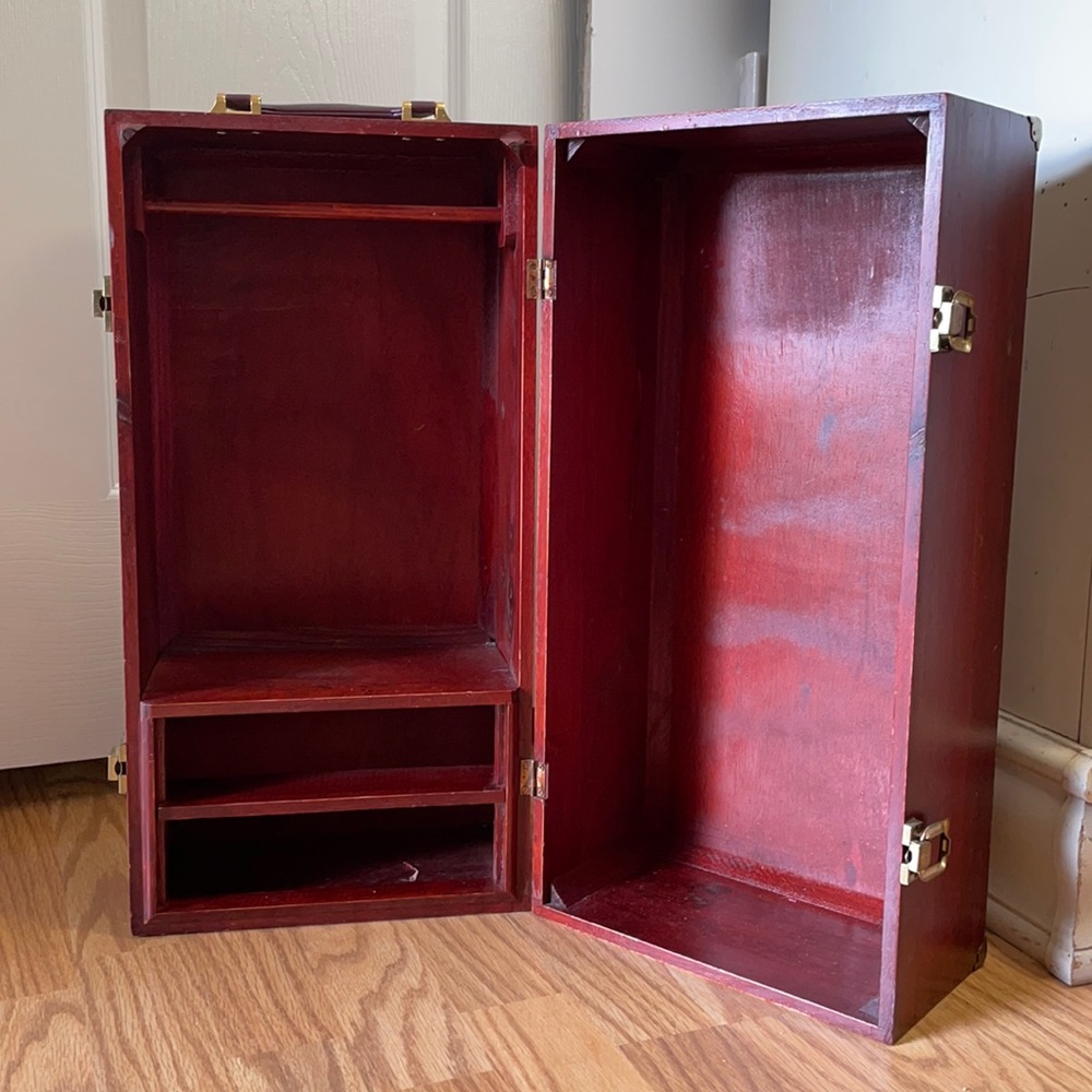 Wooden 18” Doll Storage Case/Closet